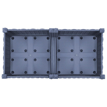 Fioriera Rialzata 80x40x23 cm in Polipropilene - homemem39