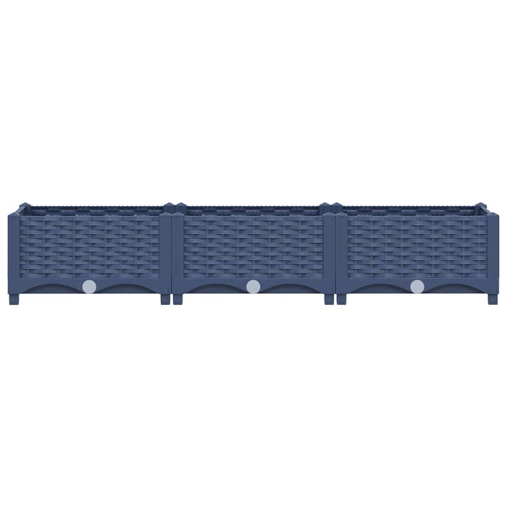 Fioriera Rialzata 120x40x23 cm in Polipropilene - homemem39