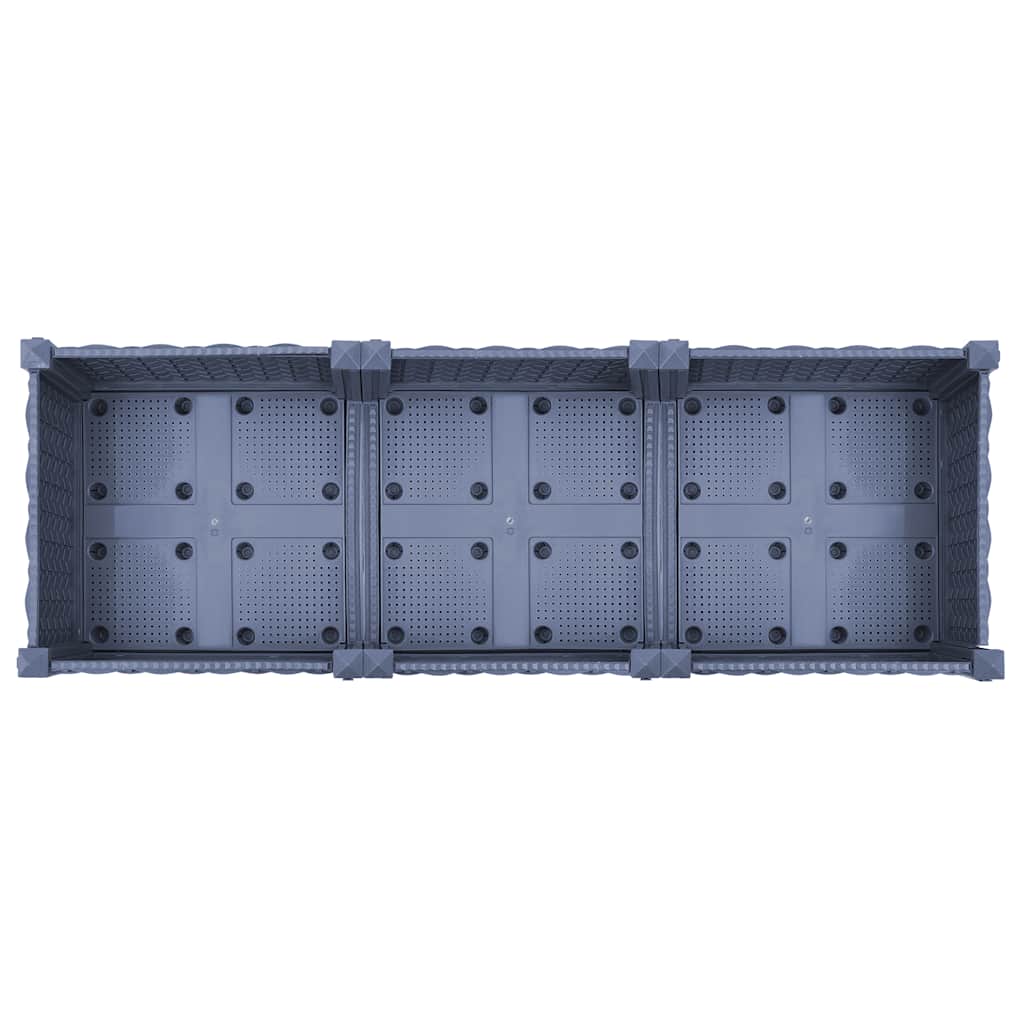Fioriera Rialzata 120x40x23 cm in Polipropilene - homemem39