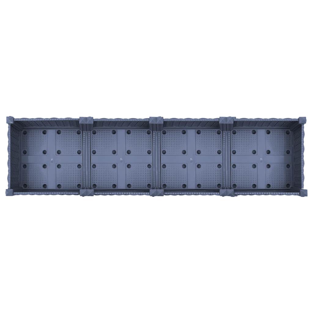 Fioriera Rialzata 160x40x23 cm in Polipropilene - homemem39