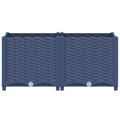 Fioriera Rialzata 80x40x38 cm in Polipropilene - homemem39