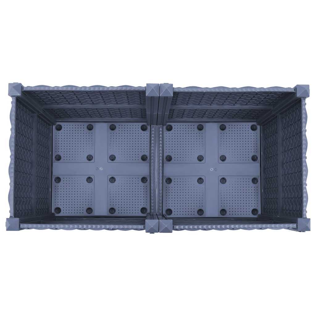 Fioriera Rialzata 80x40x38 cm in Polipropilene - homemem39