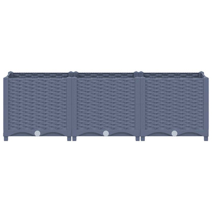 Fioriera Rialzata 120x40x38 cm in Polipropilene - homemem39