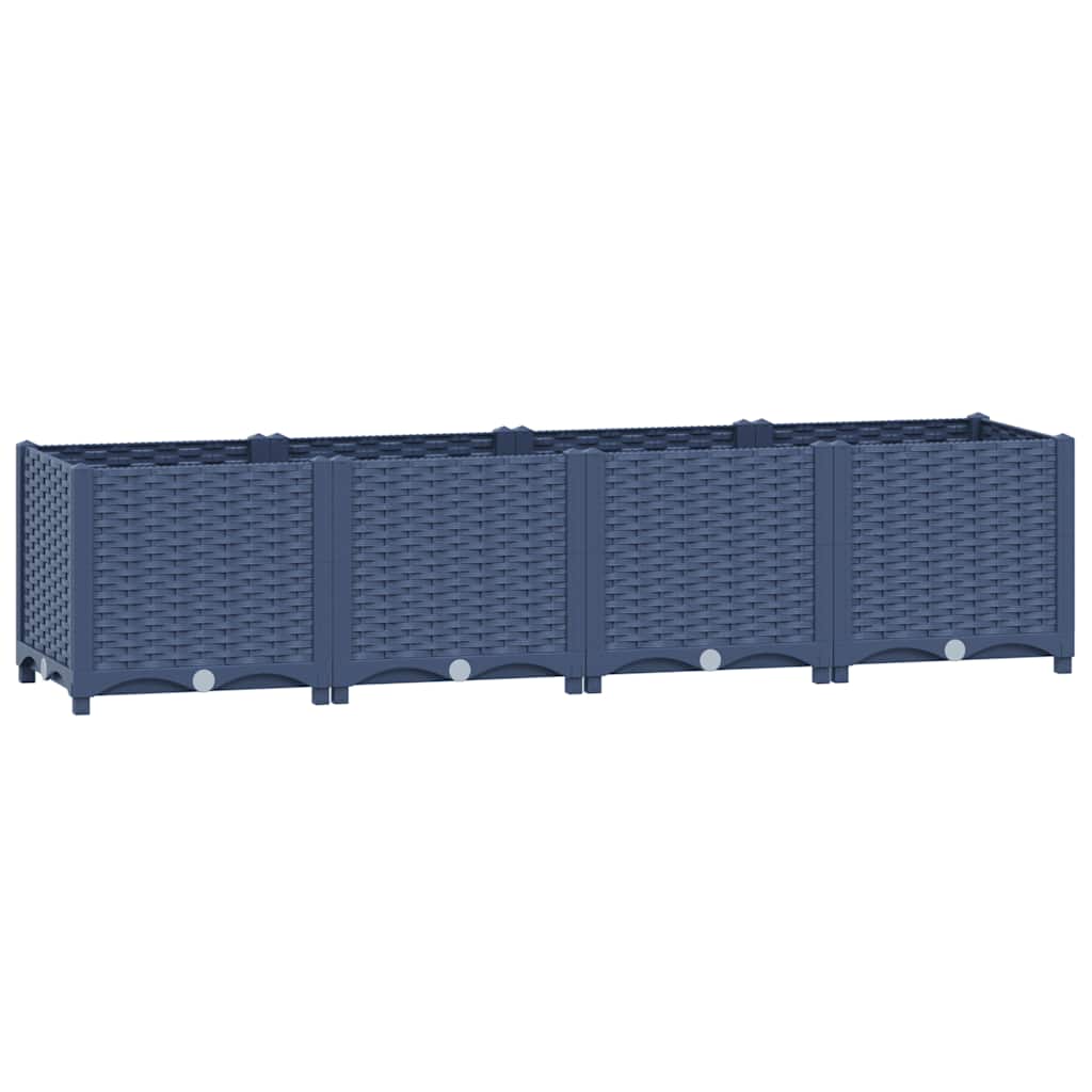 Fioriera Rialzata 160x40x38 cm in Polipropilene - homemem39