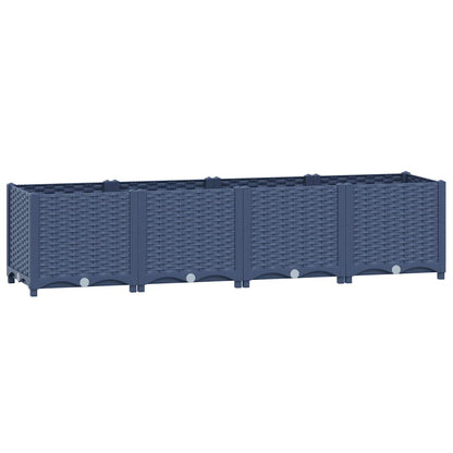 Fioriera Rialzata 160x40x38 cm in Polipropilene - homemem39