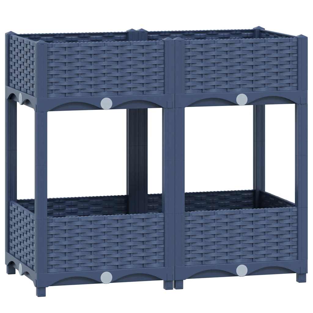 Fioriera Rialzata 80x40x71 cm in Polipropilene - homemem39