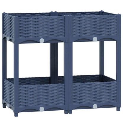 Fioriera Rialzata 80x40x71 cm in Polipropilene - homemem39