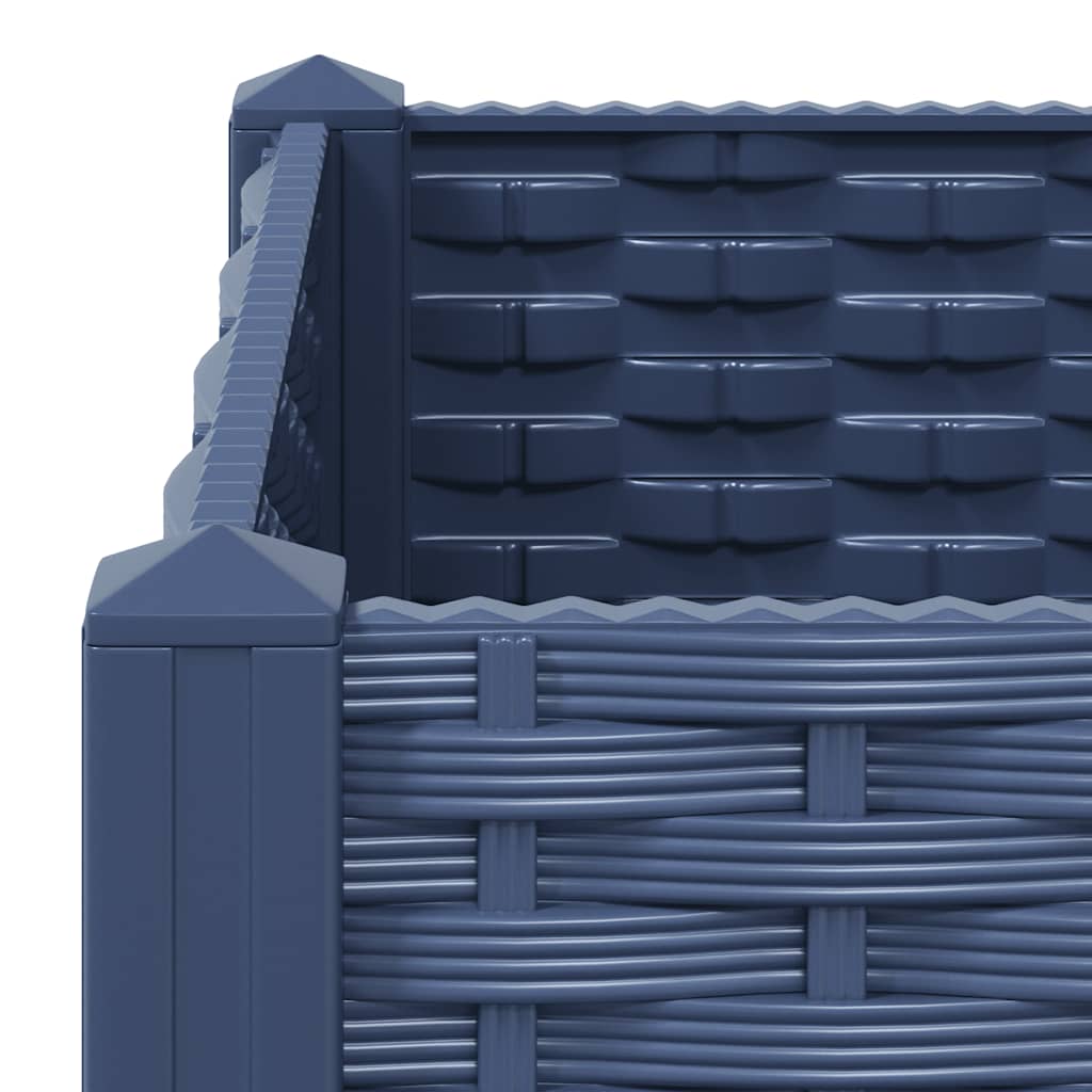 Fioriera Rialzata 80x40x71 cm in Polipropilene - homemem39