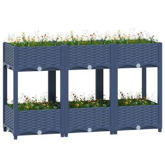Fioriera Rialzata 120x40x71 cm in Polipropilene - homemem39