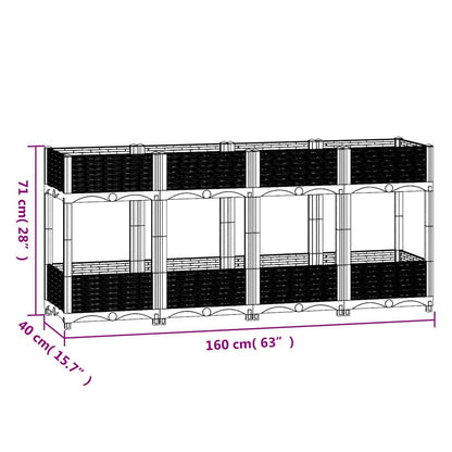 Fioriera Rialzata 160x40x71 cm in Polipropilene - homemem39