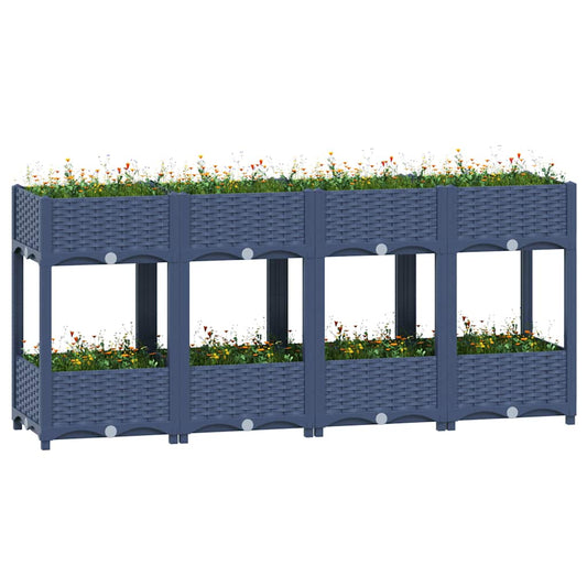 Fioriera Rialzata 160x40x71 cm in Polipropilene - homemem39