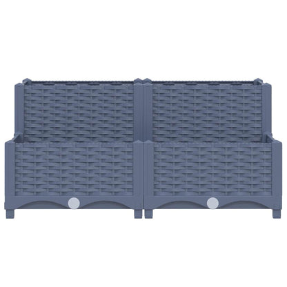 Fioriera Rialzata 80x80x38 cm in Polipropilene - homemem39