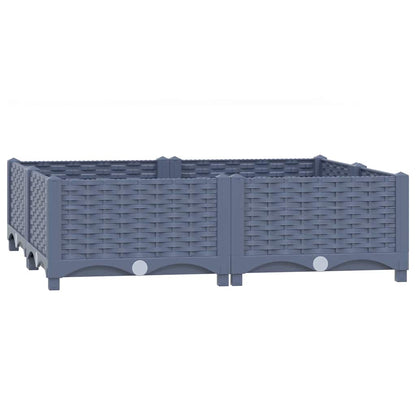 Fioriera Rialzata 80x80x23 cm in Polipropilene | homemem39