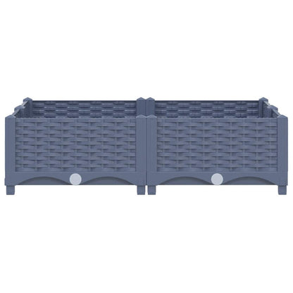 Fioriera Rialzata 80x80x23 cm in Polipropilene | homemem39