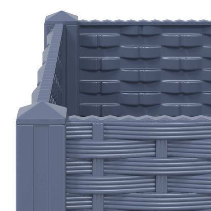 Fioriera Rialzata 80x80x23 cm in Polipropilene | homemem39