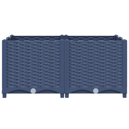 Fioriera Rialzata 80x80x38 cm in Polipropilene - homemem39
