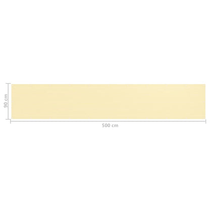 Schermo Frangivista per Balcone Beige 90x500 cm in HDPE - homemem39