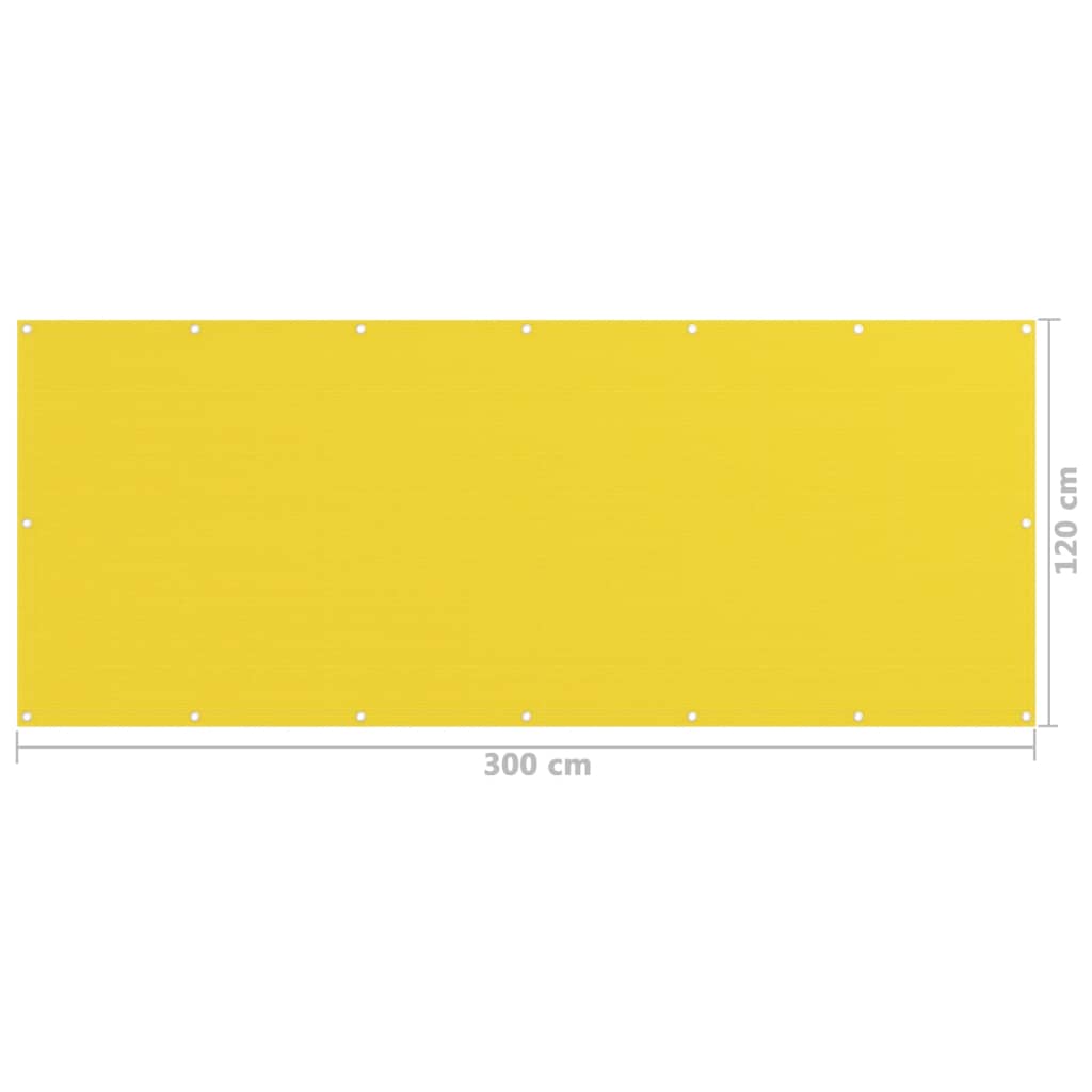 Paravento da Balcone Giallo 120x300 cm in HDPE - homemem39