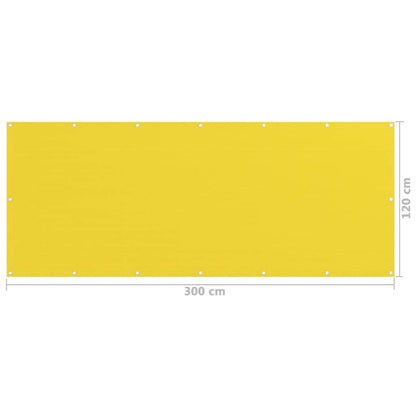 Paravento da Balcone Giallo 120x300 cm in HDPE - homemem39