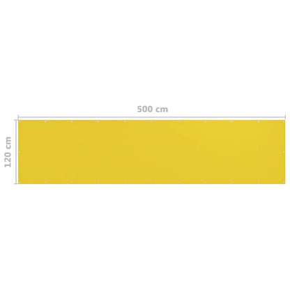 Sichtschutz für Balkon Gelb 120x500 cm aus HDPE