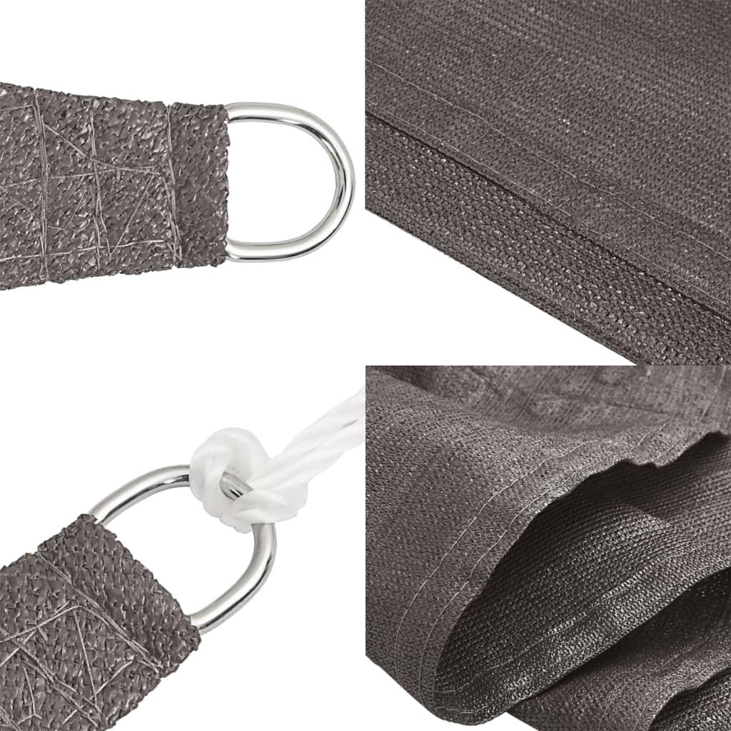 Vela Parasole 160 g/m² Antracite 7x7 m in HDPE | homemem39