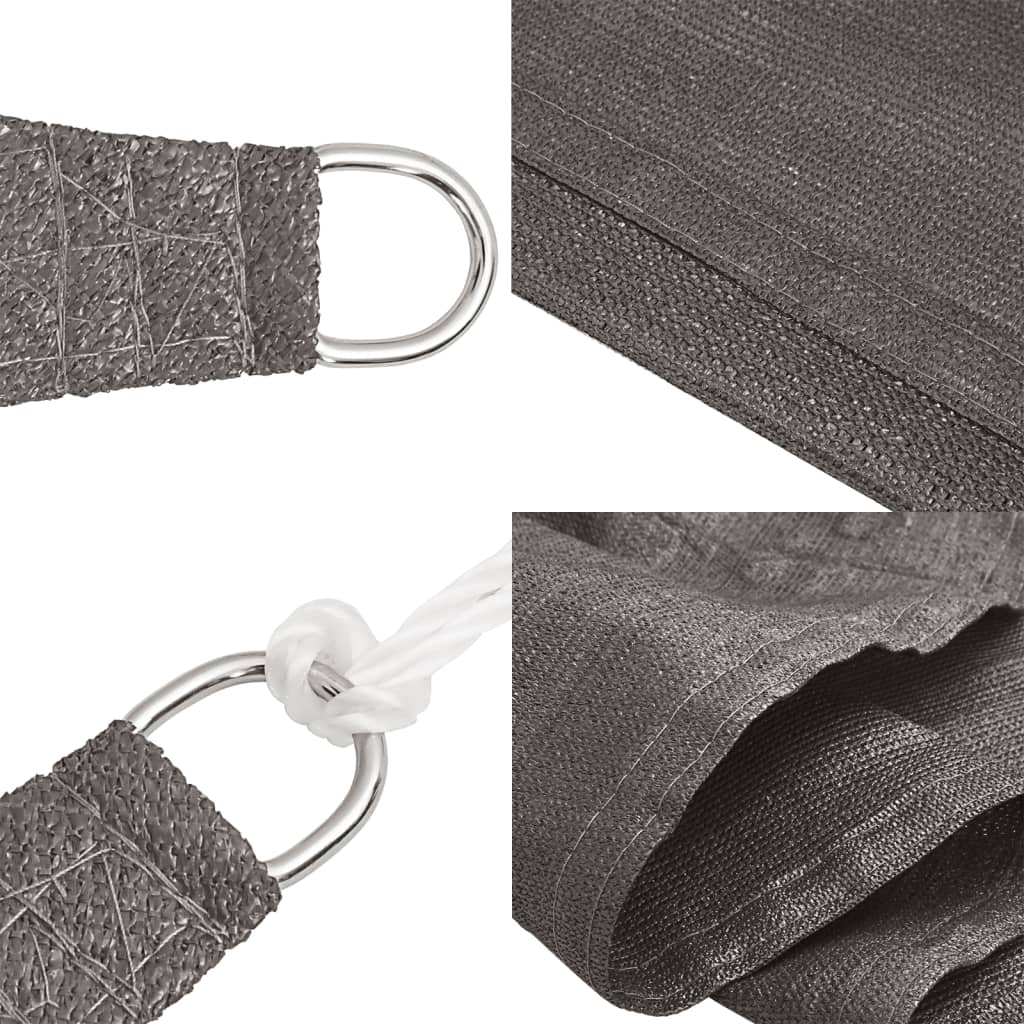 Vela Parasole 160 g/m² Antracite 6x7 m in HDPE | homemem39