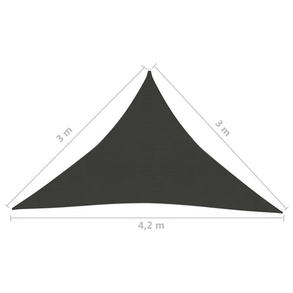 Vela Parasole 160 g/m² Antracite 3x3x4,2 m in HDPE - homemem39