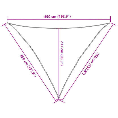 Vela Parasole 160 g/m² Antracite 3,5x3,5x4,9 m in HDPE - homemem39