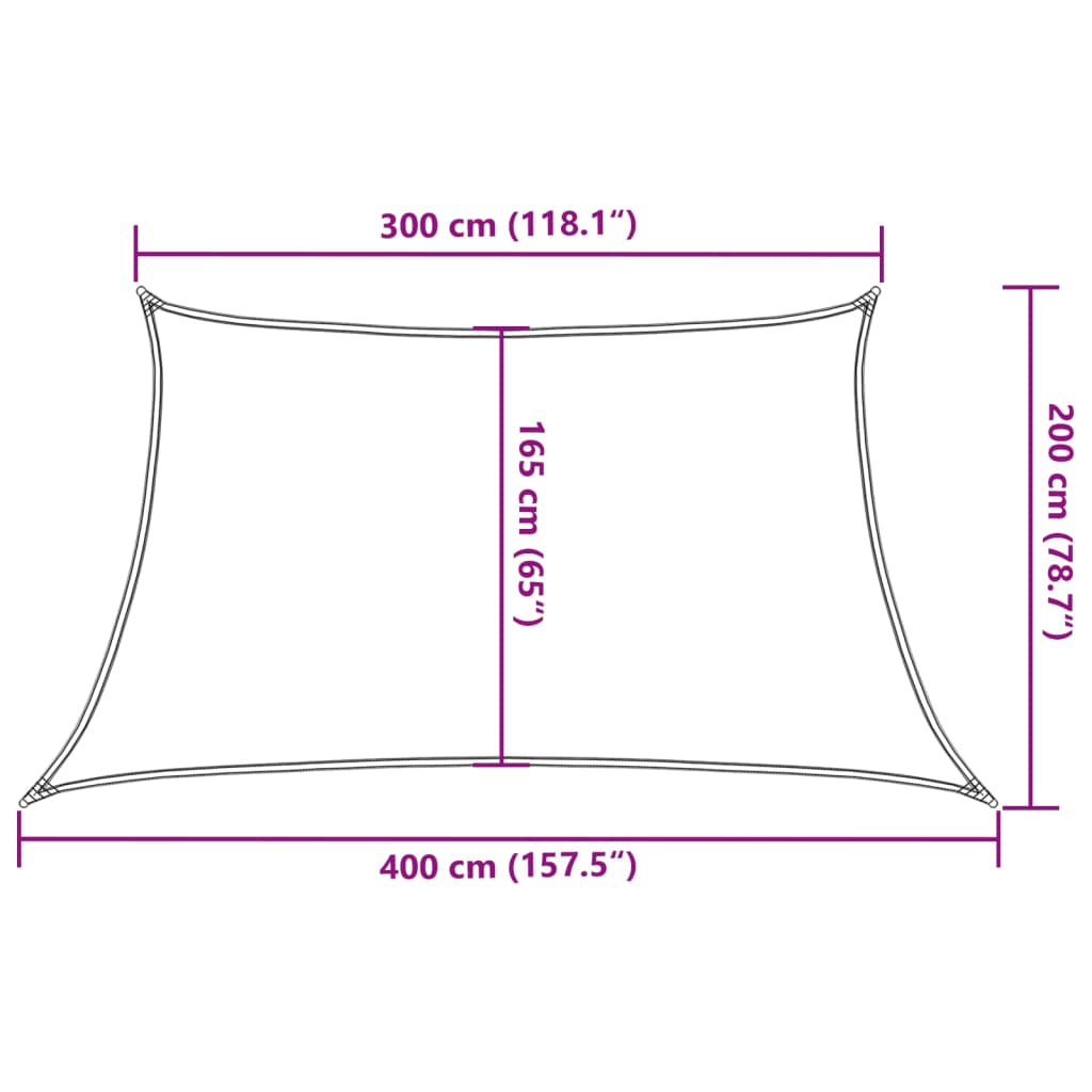 Vela Parasole 160 g/m² Beige 3/4x2 m in HDPE - homemem39