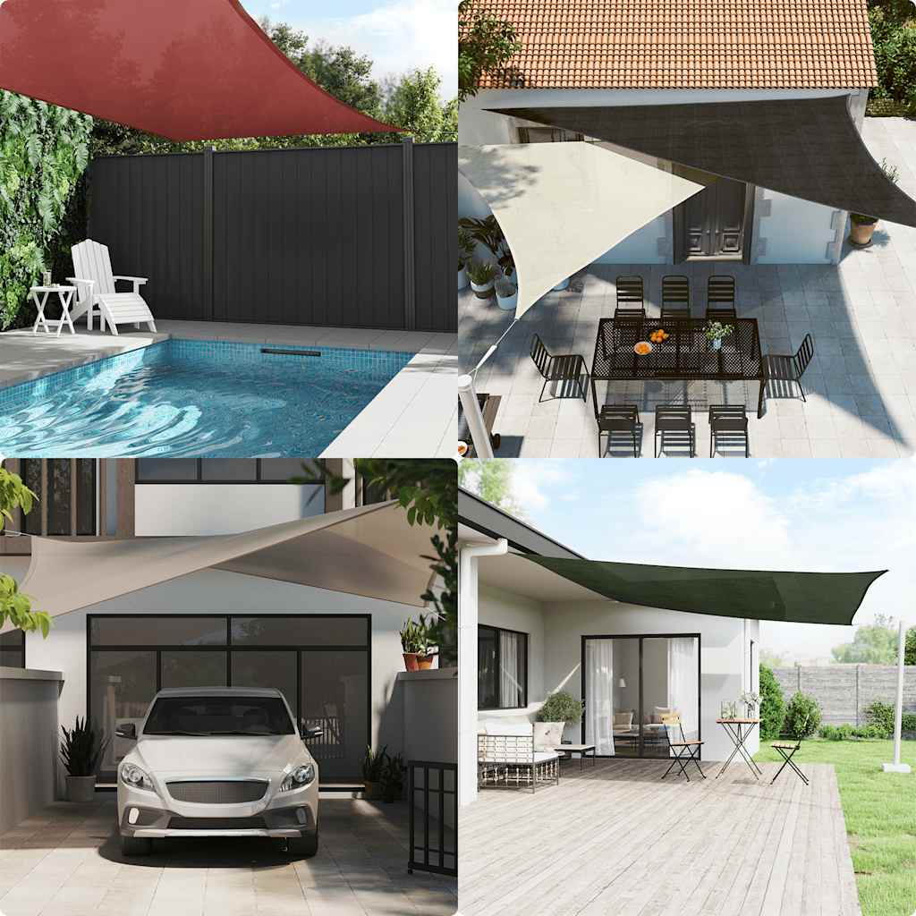 Vela Parasole 160 g/m² Crema 3,5x5 m in HDPE | homemem39