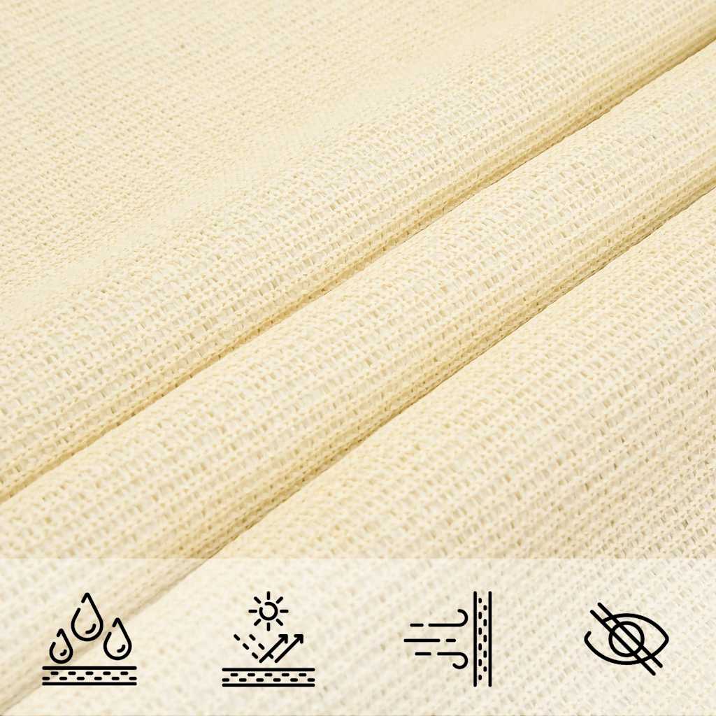 Vela Parasole 160 g/m² Crema 3,5x5 m in HDPE | homemem39