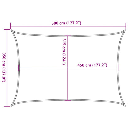 Vela Parasole 160 g/m² Crema 3,5x5 m in HDPE | homemem39