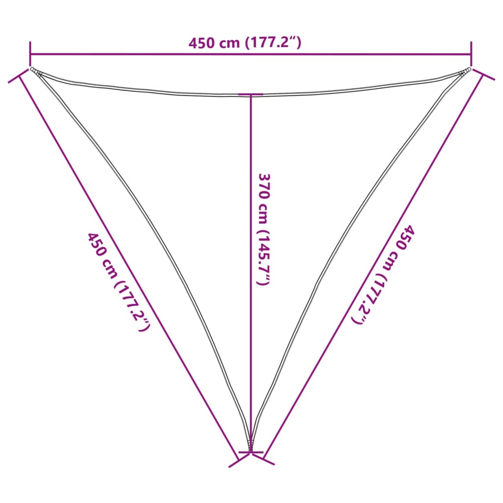 Vela Parasole 160 g/m² Crema 4,5x4,5x4,5 m in HDPE - homemem39