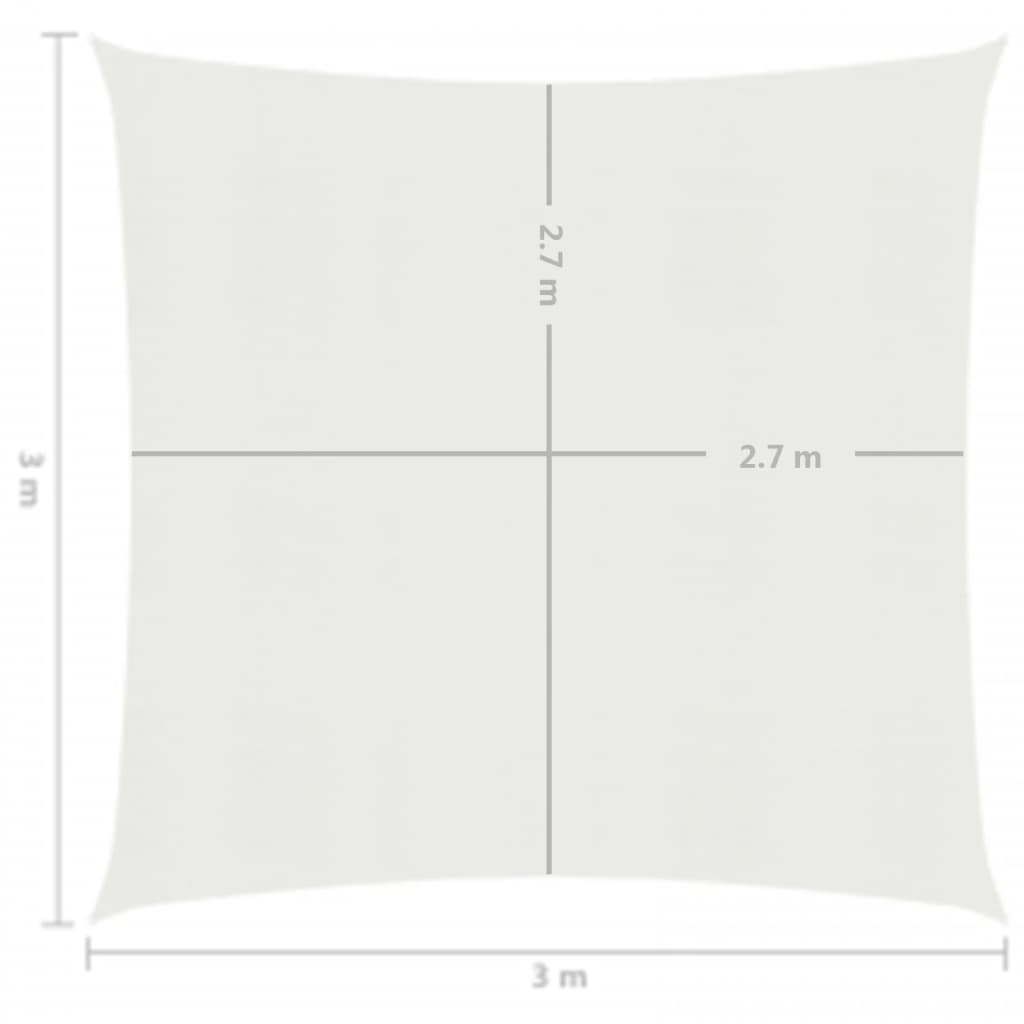 Vela Parasole 160 g/m² Bianca 3x3 m in HDPE - homemem39