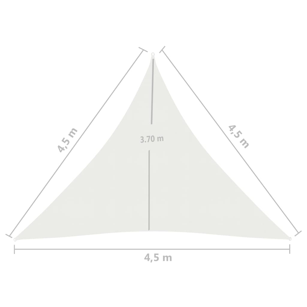 Vela Parasole 160 g/m² Bianca 4,5x4,5x4,5 m in HDPE - homemem39