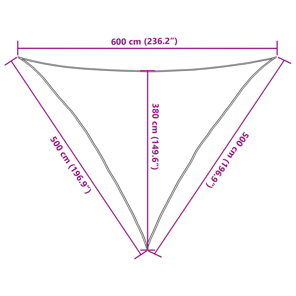 Vela Parasole 160 g/m² Bianca 5x5x6 m in HDPE - homemem39