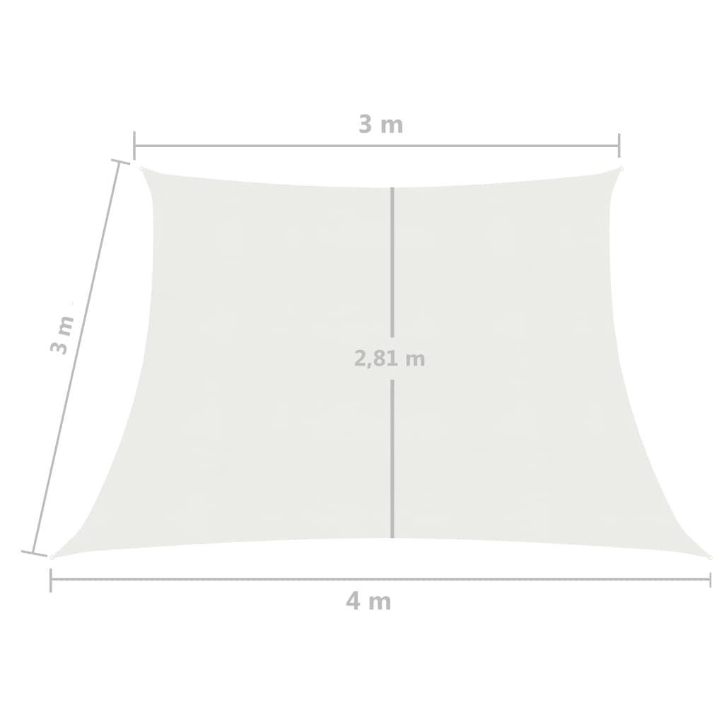 Vela Parasole 160 g/m² Bianca 3/4x3 m in HDPE - homemem39