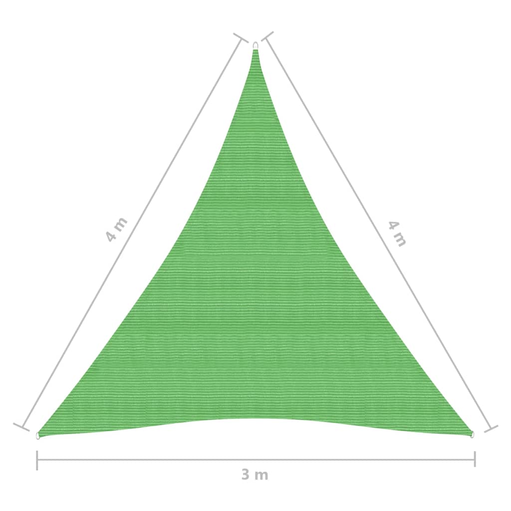 Vela Parasole 160 g/m² Verde Chiaro 3x4x4 m in HDPE - homemem39