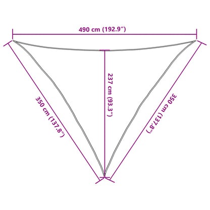 Vela Parasole 160 g/m² Verde Chiaro 3,5x3,5x4,9 m in HDPE - homemem39