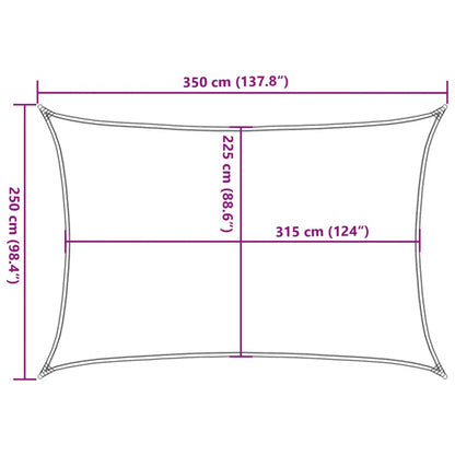 Vela Parasole 160 g/m² Terracotta 2,5x3,5 m in HDPE | homemem39