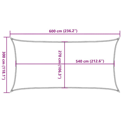 Vela Parasole 160 g/m² Tortora 3x6 m in HDPE | homemem39