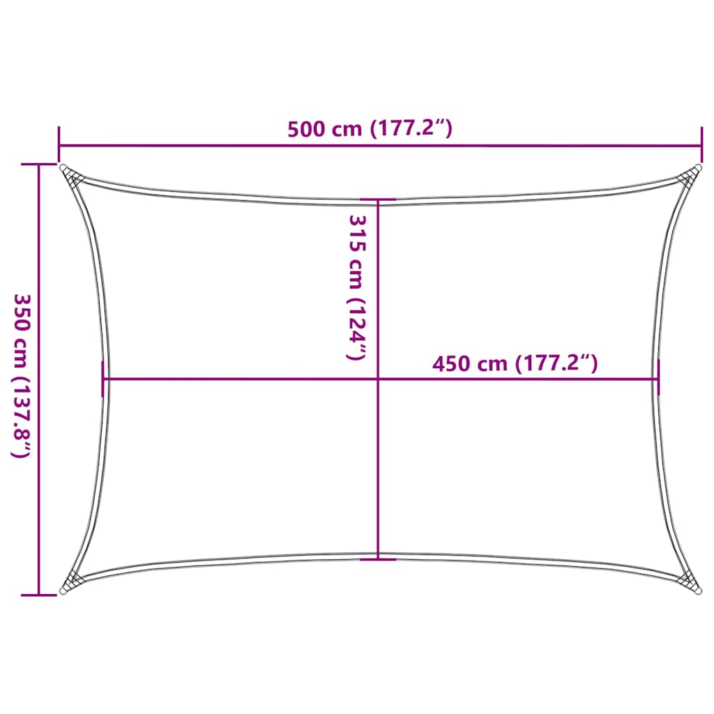 Vela Parasole 160 g/m² Grigio Talpa 3,5x5 m in HDPE | homemem39