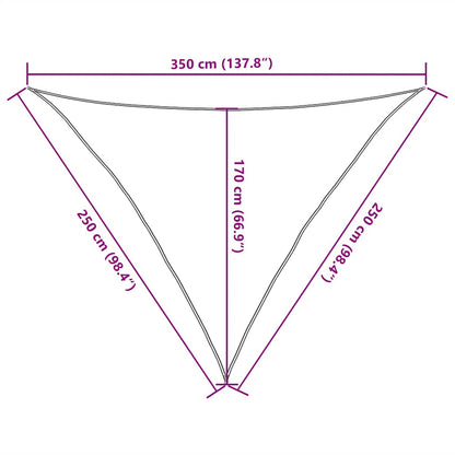 Vela Parasole 160 g/m² Talpa 2,5x2,5x3,5 m in HDPE | homemem39