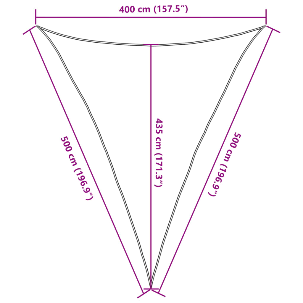 Vela Parasole 160 g/m² Grigio Talpa 4x5x5 m in HDPE