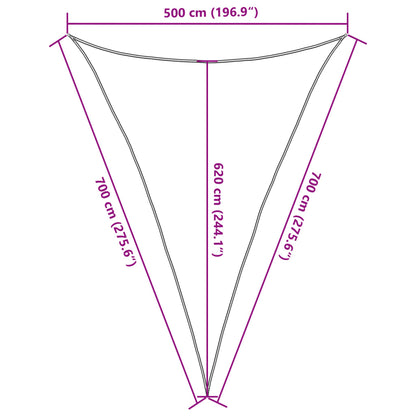 Vela Parasole 160 g/m² Grigio Talpa 5x7x7 m in HDPE