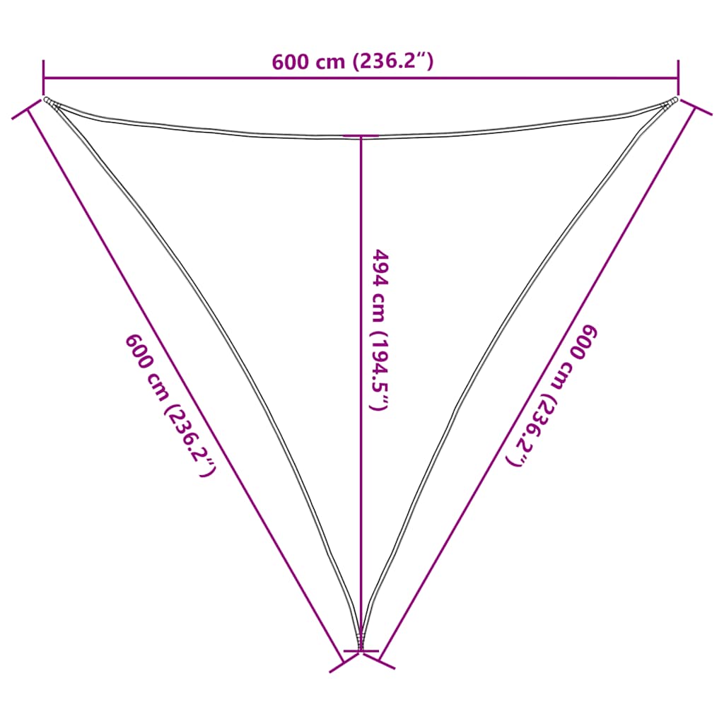 Vela Parasole 160 g/m² Grigio Talpa 6x6x6 m in HDPE | homemem39