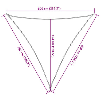 Vela Parasole 160 g/m² Grigio Talpa 6x6x6 m in HDPE | homemem39