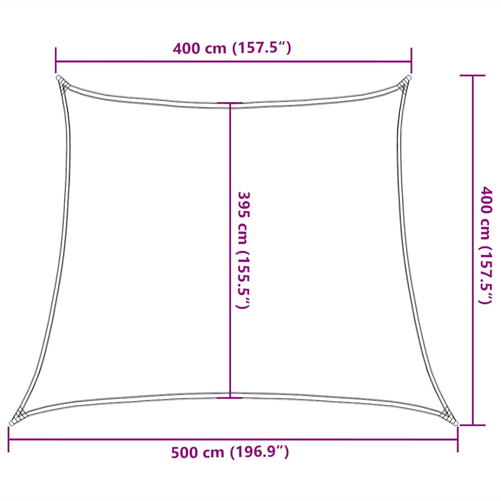 Vela Parasole 160 g/m² Talpa 4/5x4 m in HDPE | homemem39