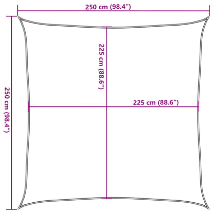 Vela Parasole 160 g/m² Verde Scuro 2,5x2,5 m in HDPE | homemem39