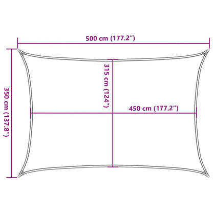 Vela Parasole 160 g/m² Verde Scuro 3,5x5 m in HDPE | homemem39